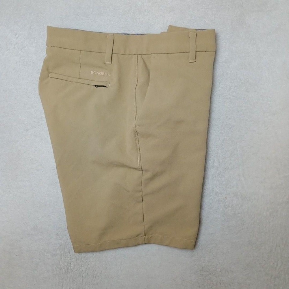 Bonobos Shorts Mens 28 Beige 7" Golf Chino Performance Stretch Pockets Work Tech